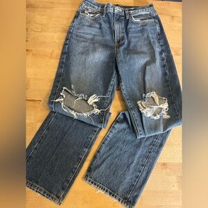 Carmar Blue Distressed Boyfriend Jeans